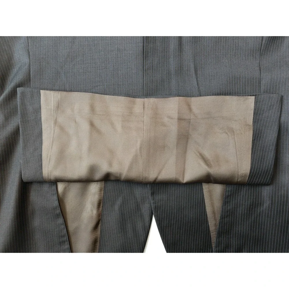 Jack Victor Mens Wool Sports Coat 44L Brown Stripe Canada 2 Button Blazer